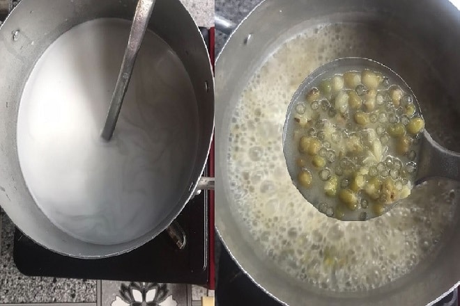 nấu chè đậu xanh bột khoai bột báng