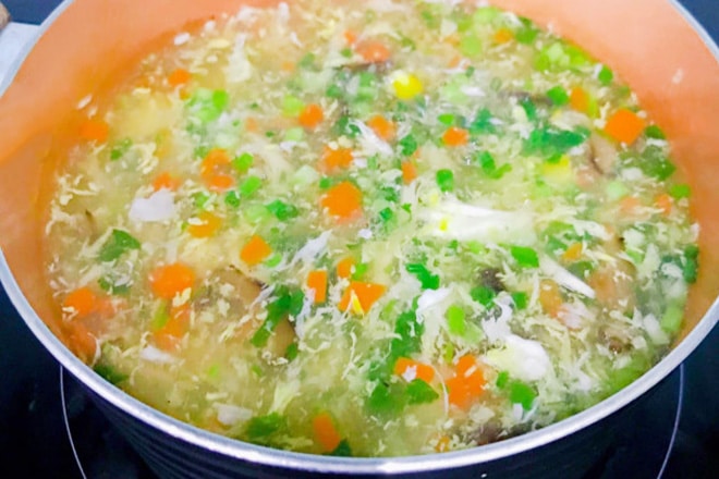 cách nấu súp gà rau củ