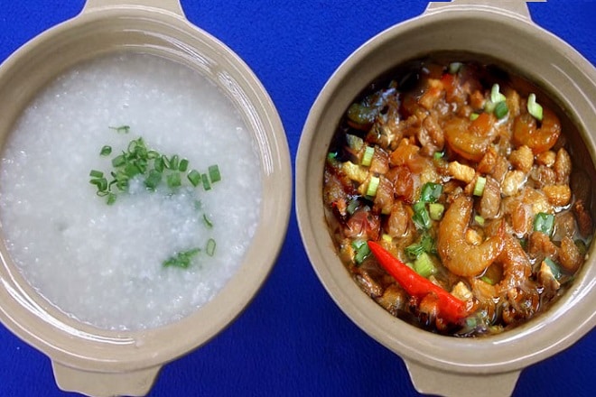 Cách nấu cháo trắng ăn kèm kho quẹt
