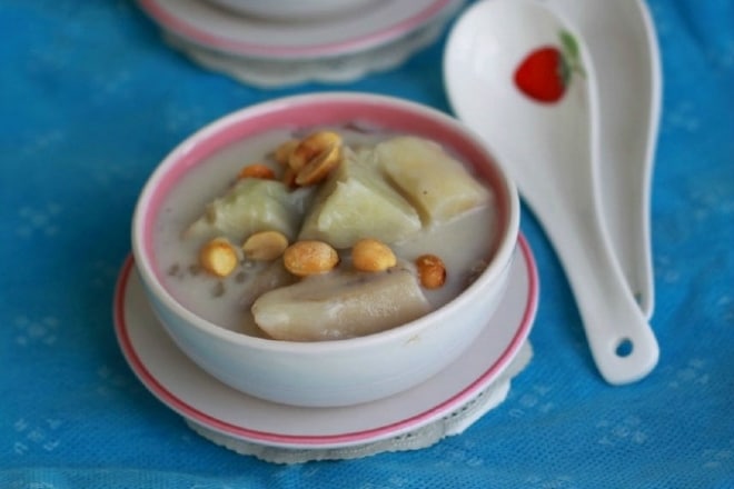 Chè chuối khoai môn sau khi thành phẩm