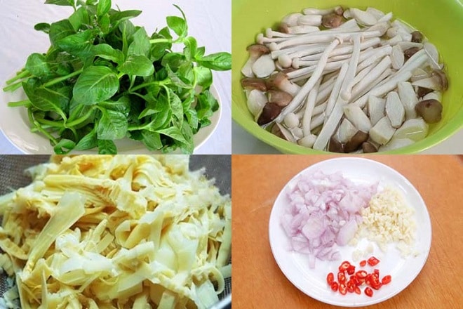 Sơ chế các nguyên liệu