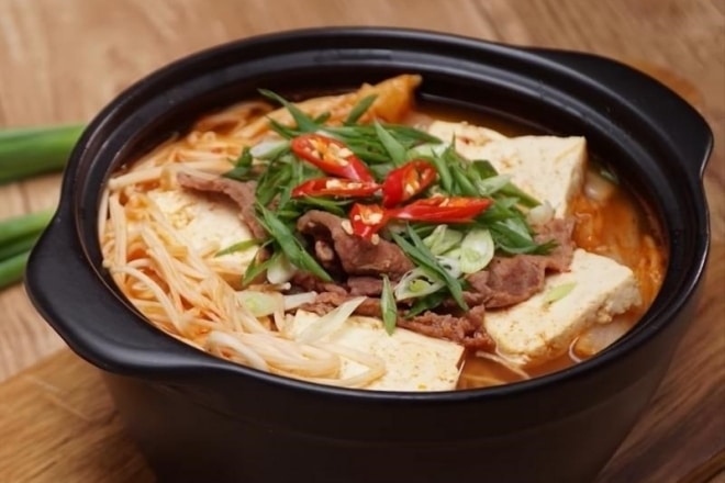 Cách nấu canh kim chi Hàn Quốc
