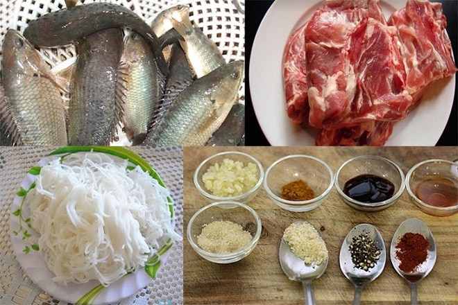 Cách nấu bún cá rô đồng với nước hầm xương heo để bán